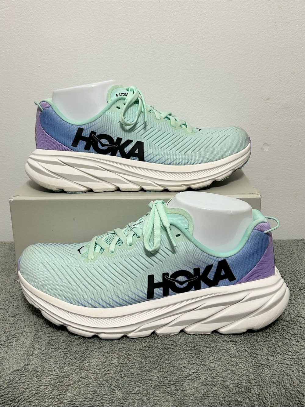 Hoka One One Rincon 3 Running Shoes Sunlit Ocean Airy Blue Womens Athletic
